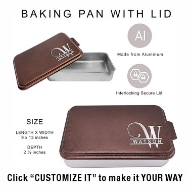 9x13 Cake Pan With Lid  Personalized Cake Pans With Lids