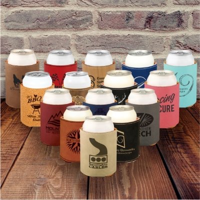 Laserable Leatherette Beverage Holder - HOT TOPS GRAPHICS-Bamboo